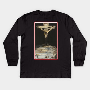 Painting christ of st john of the cross Salvador Dali T-Shirt Kids Long Sleeve T-Shirt